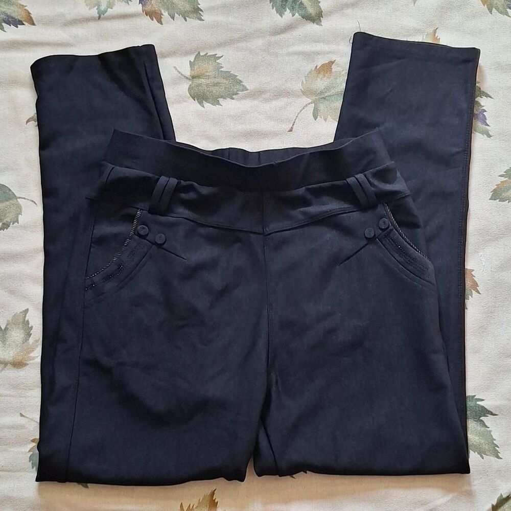 Unbranded Women's Navy and Black Trousers